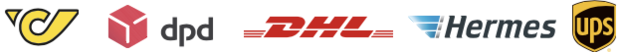 Post, DPD, DHL, Hermes, UPS