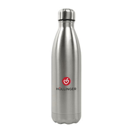Thermosflasche von Höllinger in silber