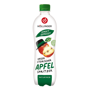 Höllinger unser steirischer Apfelspritzer, naturtrüb und direkt gepresst, in der Flasche