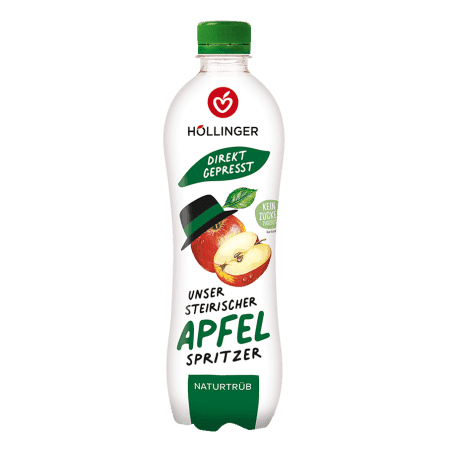 Höllinger unser steirischer Apfelspritzer, naturtrüb und direkt gepresst, in der Flasche
