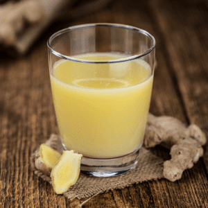 Ingwer Shot im Glas