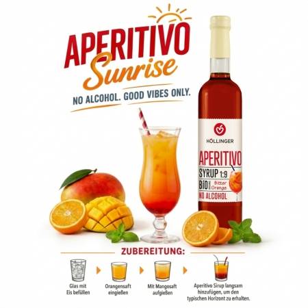 Zubereitungsempfehlung des Aperitivos von Höllinger