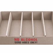 Leere Schachtel für Cocktail-Sirupe